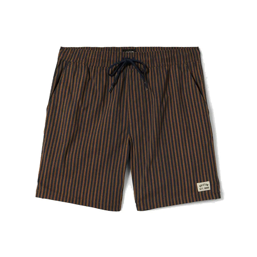Brixton Everyday Stretch Hybrid Short - Wash Navy/Brown 1