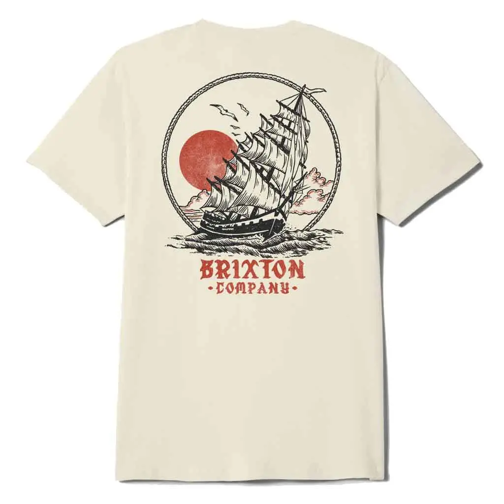 Brixton High Seas S/S Std Tee - Cream 1
