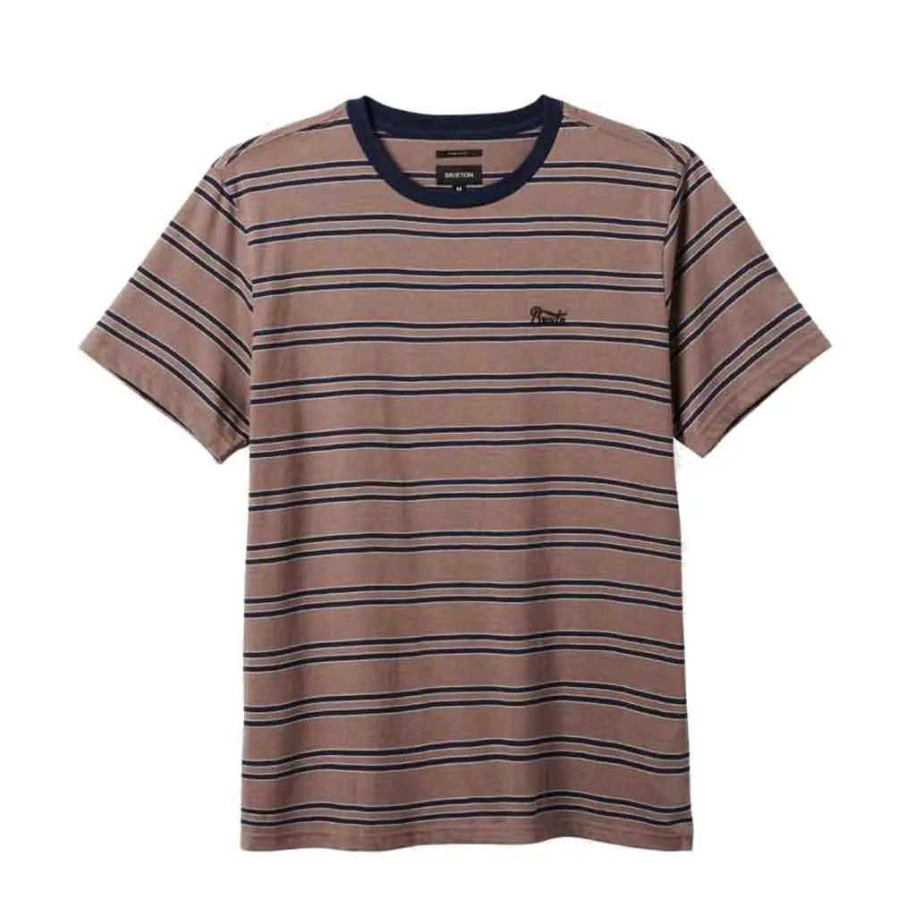 Brixton Hilt Stith S/S Knit - Cinder Grey/Washed Navy 1