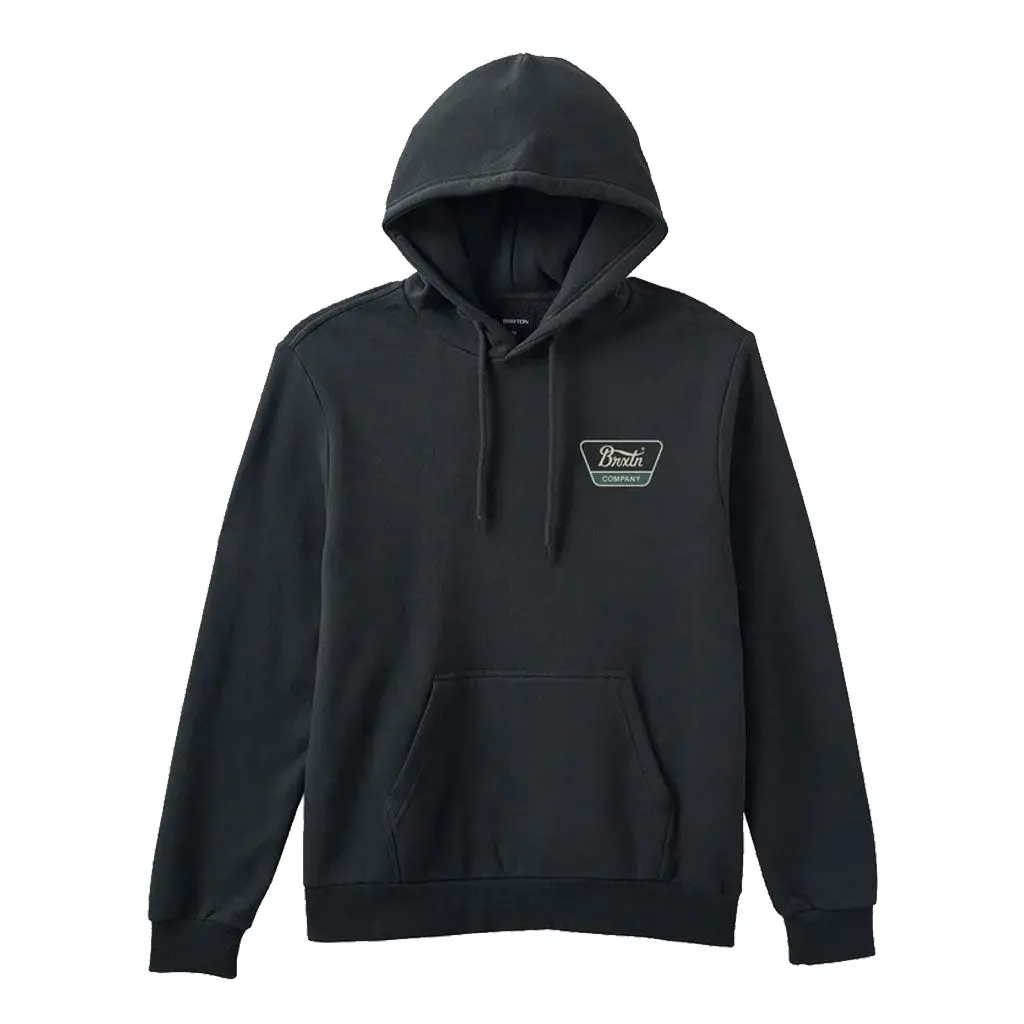 Brixton Linwood Hoodie - Black/Mallard Green/Whitecap 2