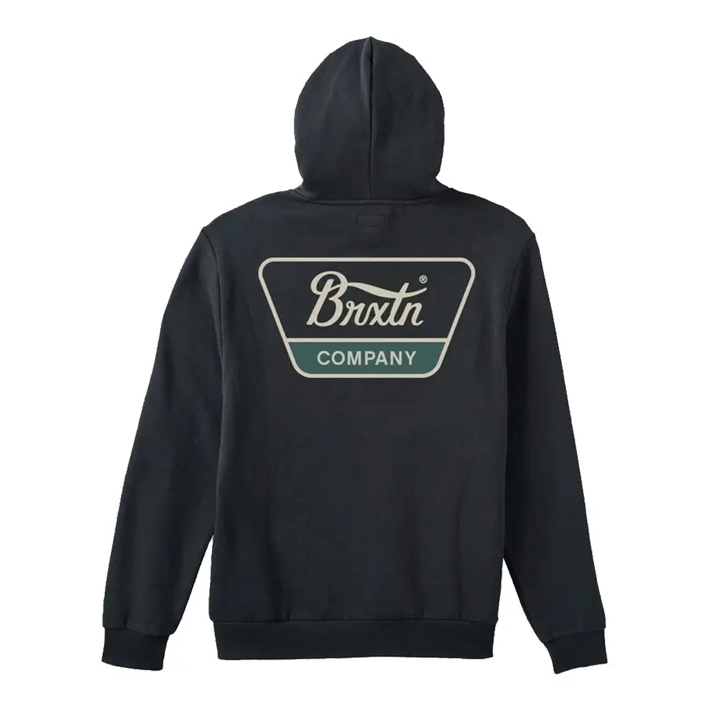 Brixton Linwood Hoodie - Black/Mallard Green/Whitecap 1