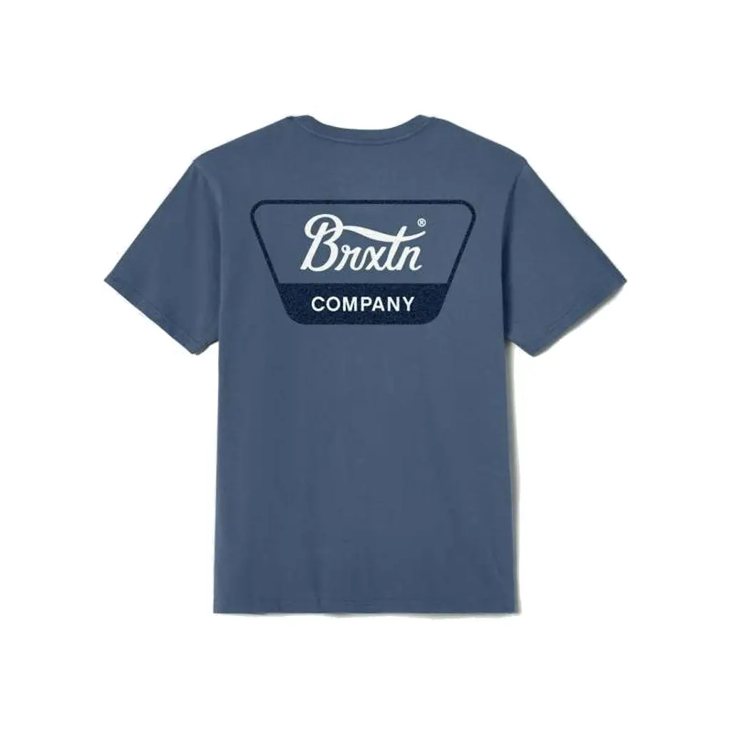 Brixton Linwood S/S Std Tee - Harbor Blue/Cool Grey/Washed Copper 1