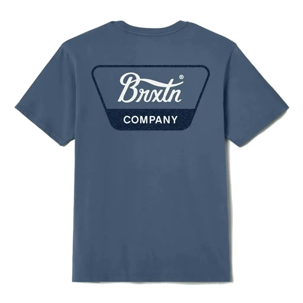 Brixton Linwood S/S Std Tee - Harbor Blue/Cool Grey/Washed Copper 1