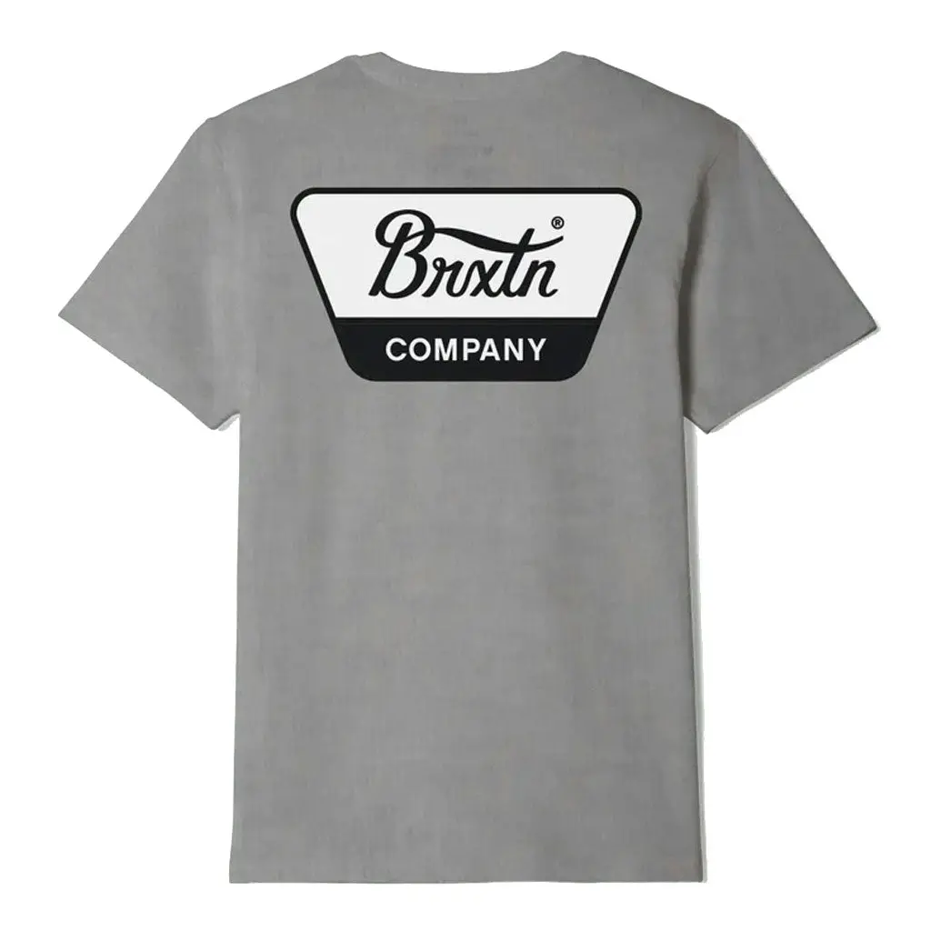 Brixton Linwood S/S Std Tee - Heather Grey/Black/White 1