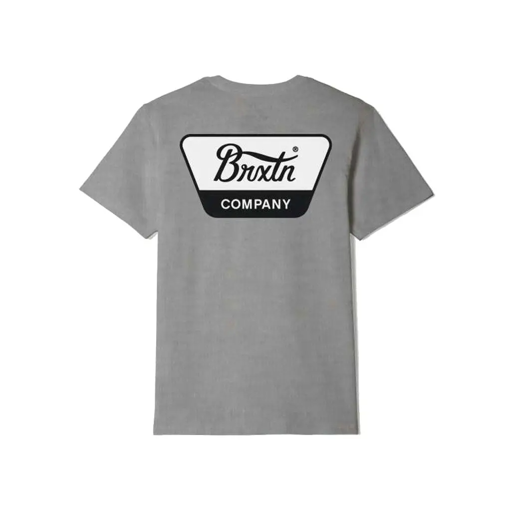 Brixton Linwood S/S Std Tee - Heather Grey/Black/White 1