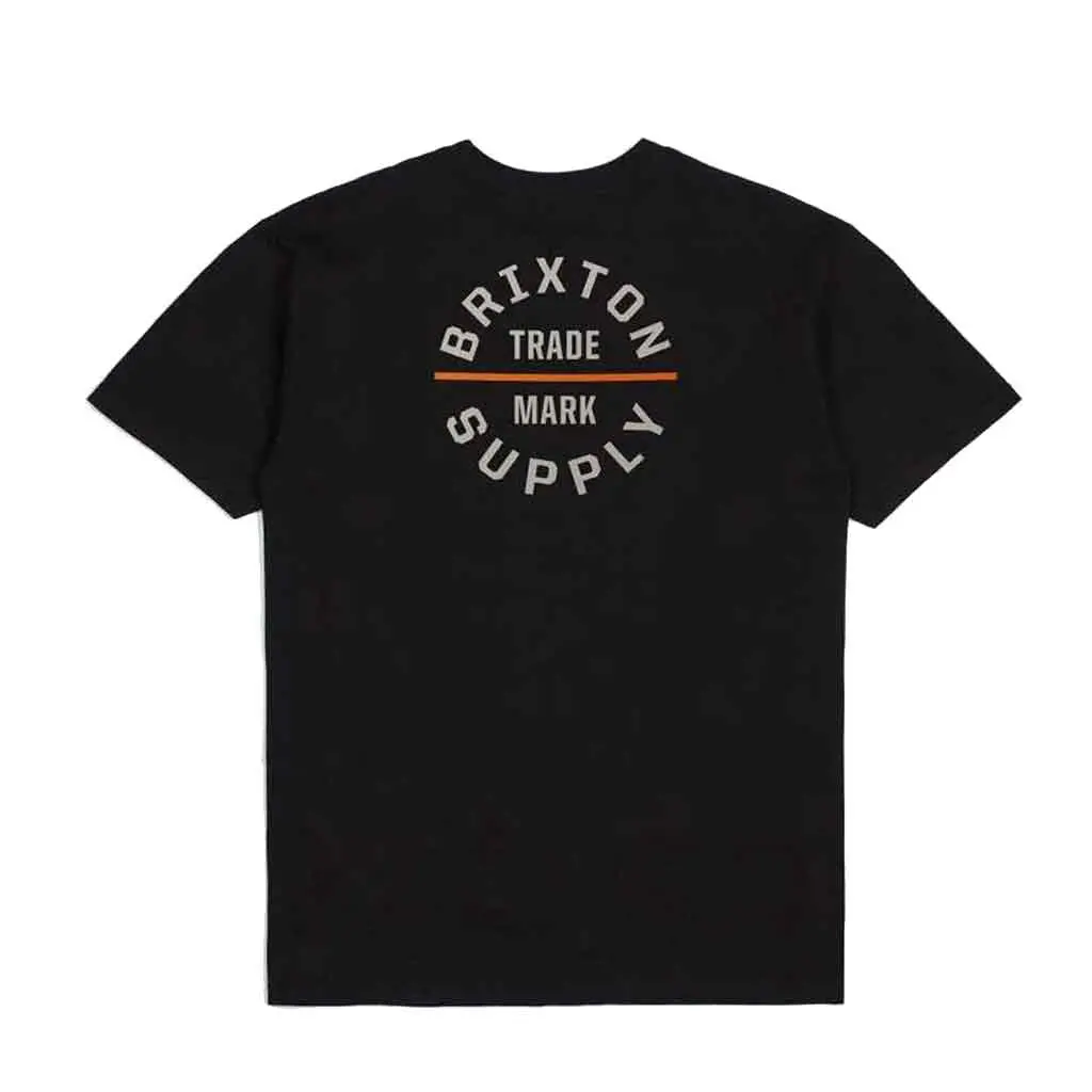 Brixton Oath V S/S T-Shirt - Black/Whitecap/Persimmon Ornage 1
