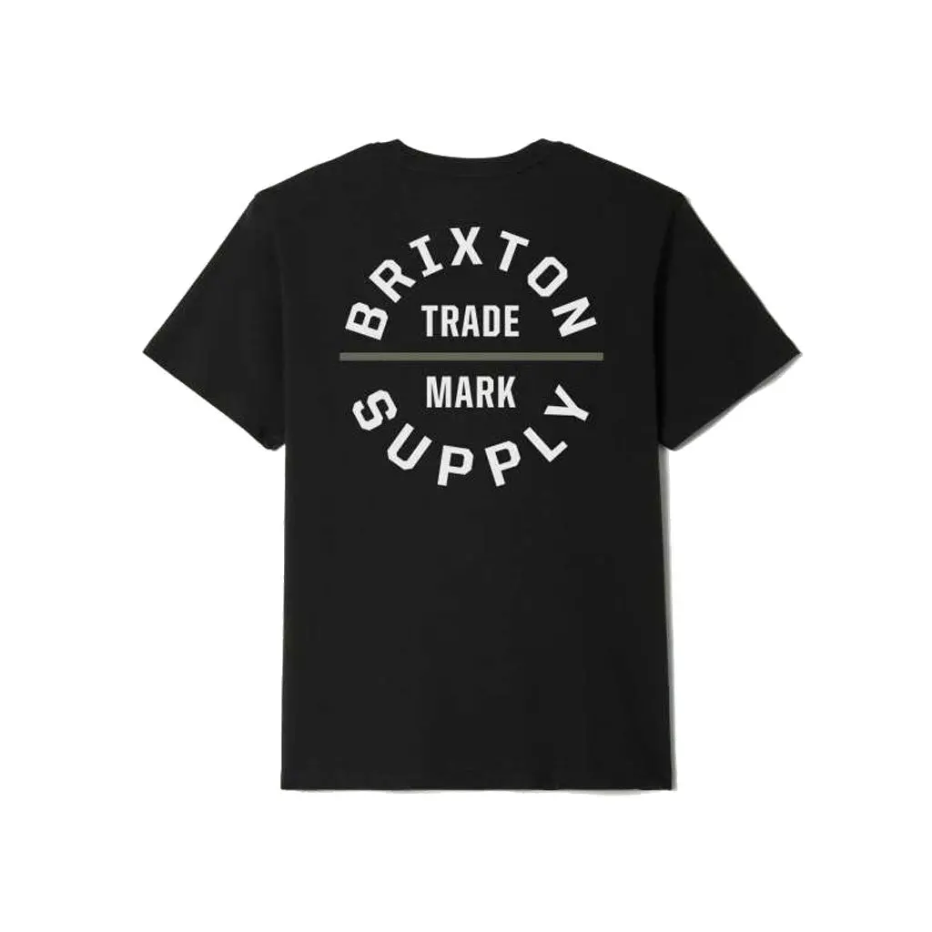 Brixton Oath V S/S Tee - Black/Olive Surplus/White 1