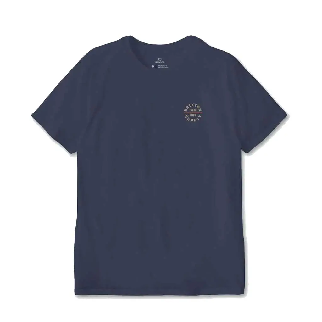 Brixton Oath V S/S Tee - Washed Navy/Sand 1