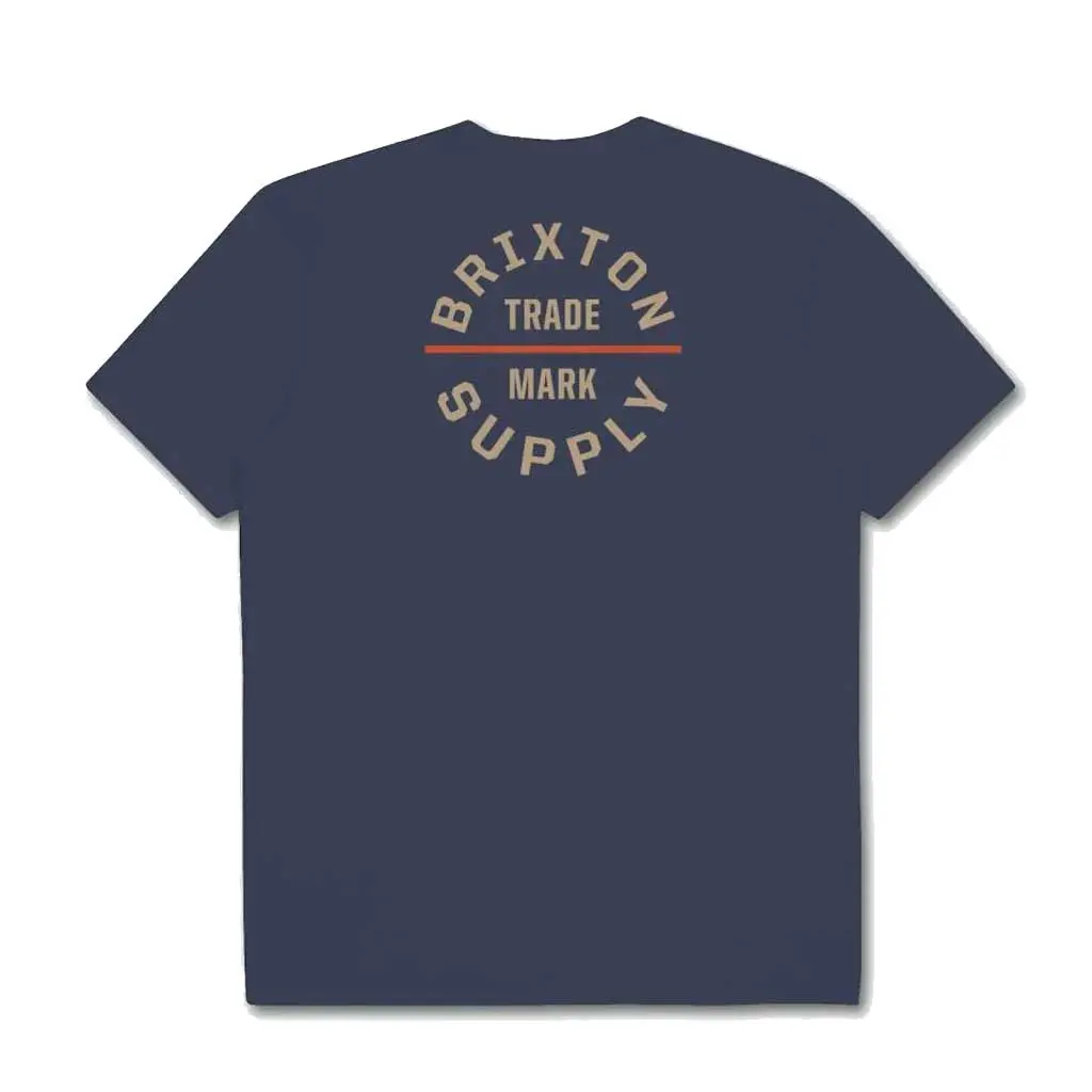 Brixton Oath V S/S Tee - Washed Navy/Sand 2