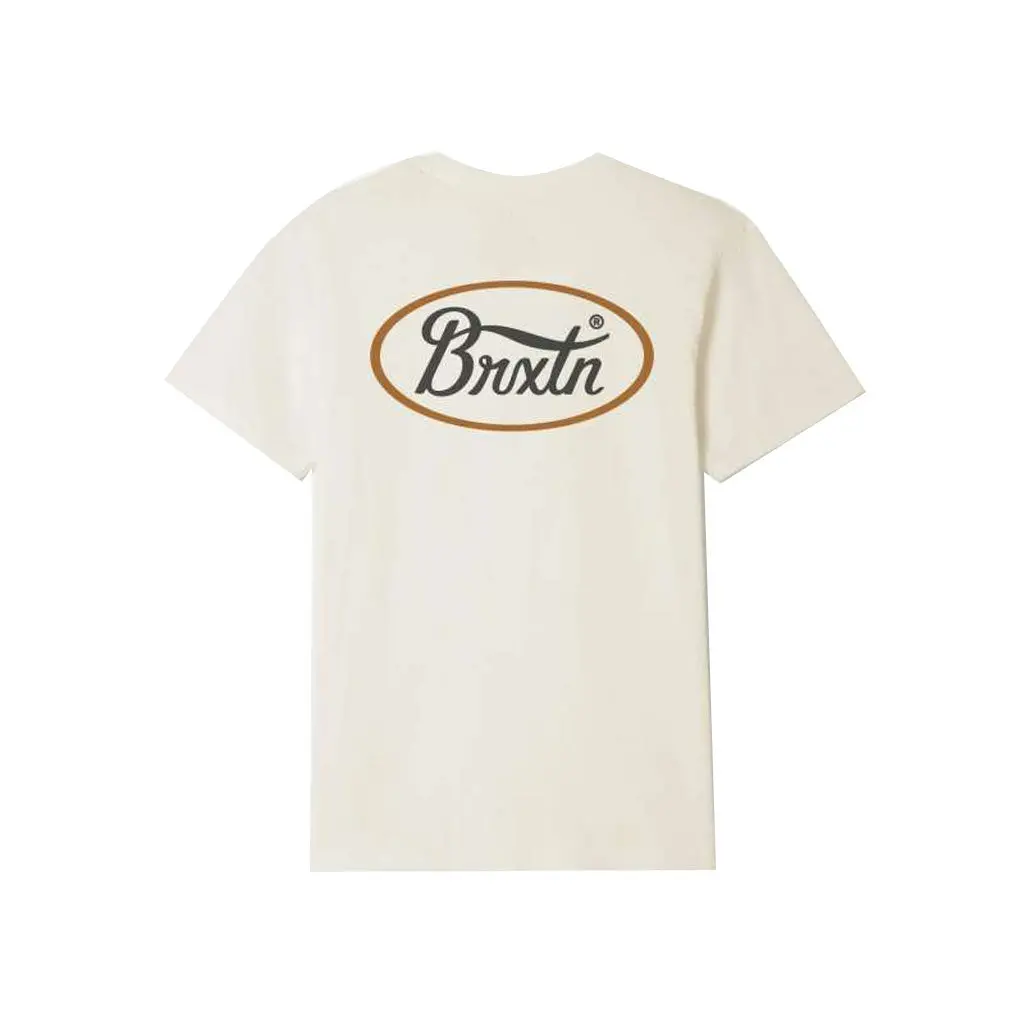 Brixton Parsons S/S Std Tee - Cream/Pumpkin Spice/Washed Black 1