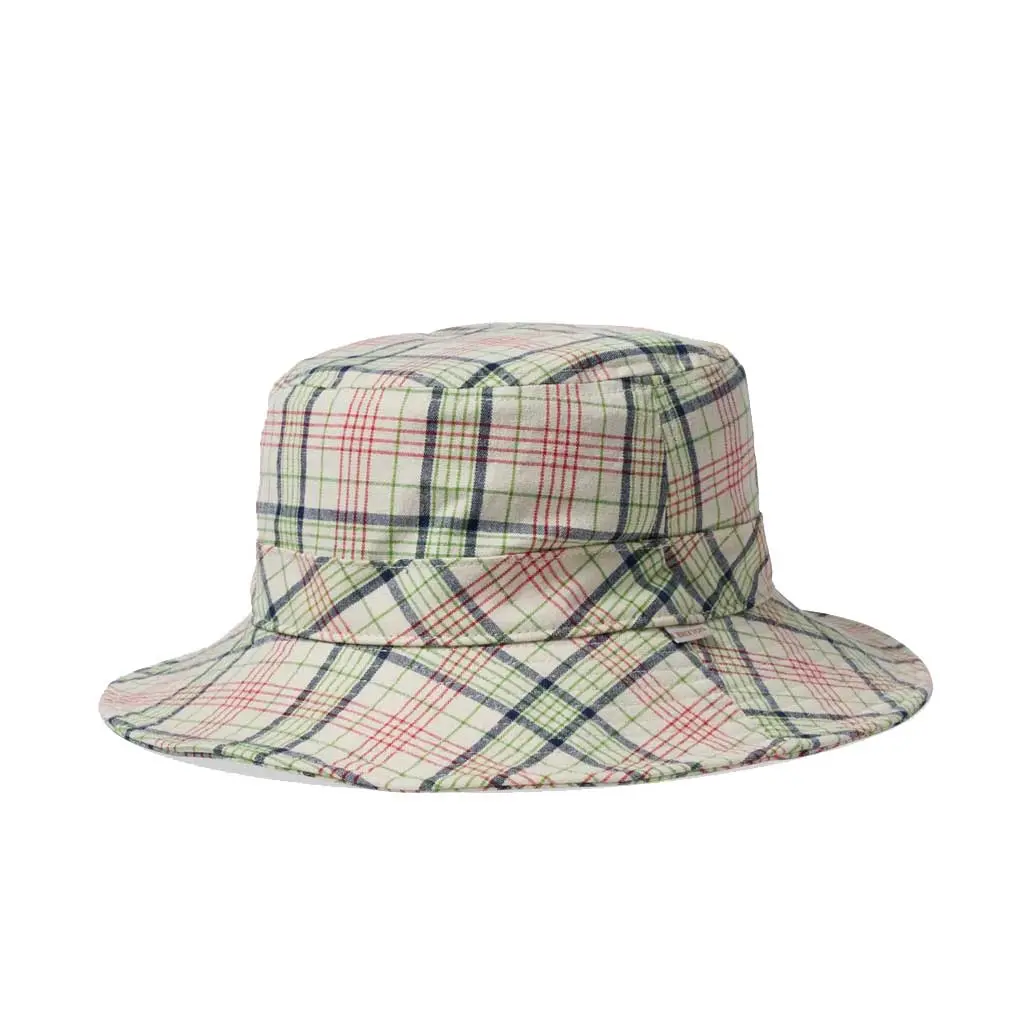 Brixton Petra Packable Bucket Hat - Dove Plaid 1