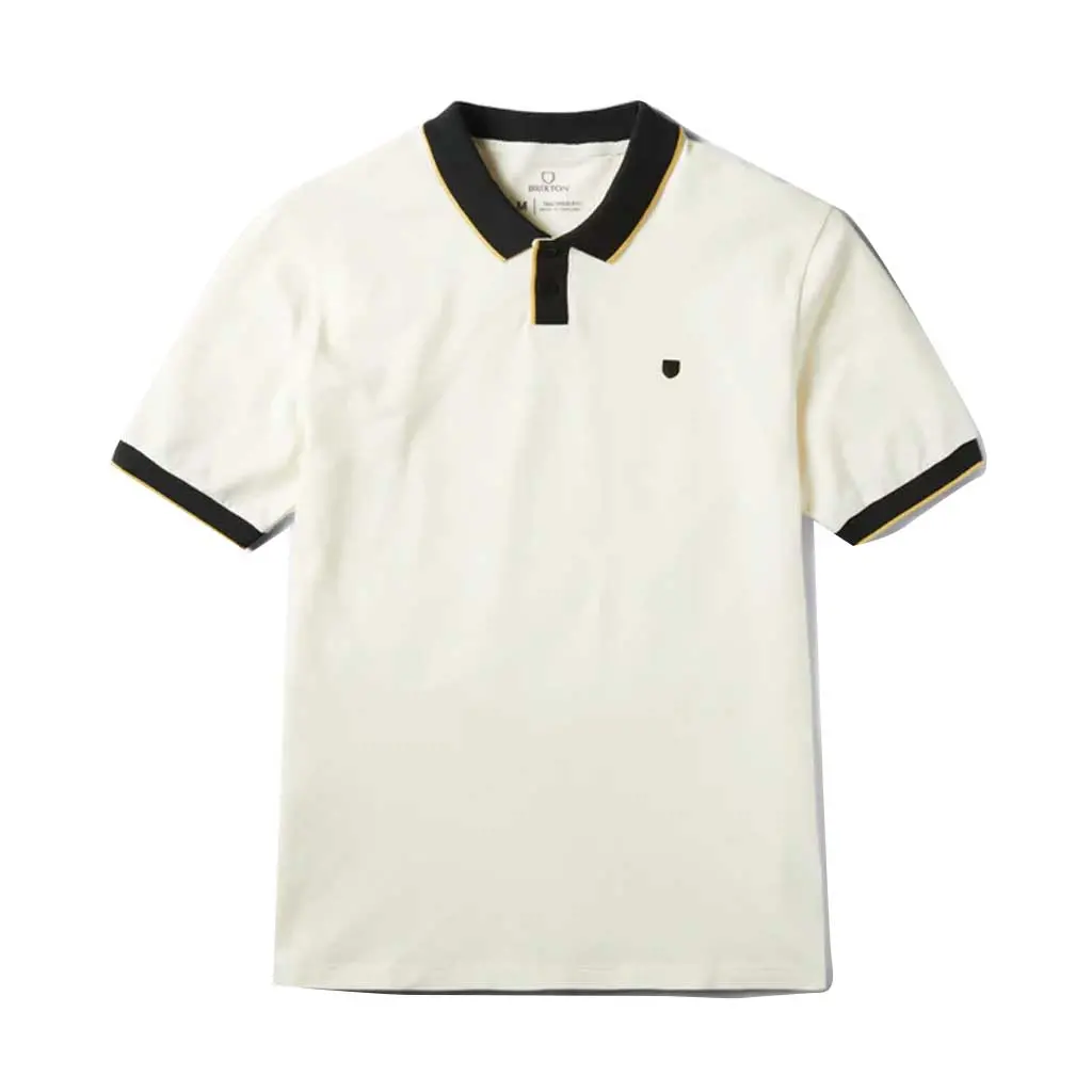 Brixton Proper S/S Polo Knit - Off White/Black 1