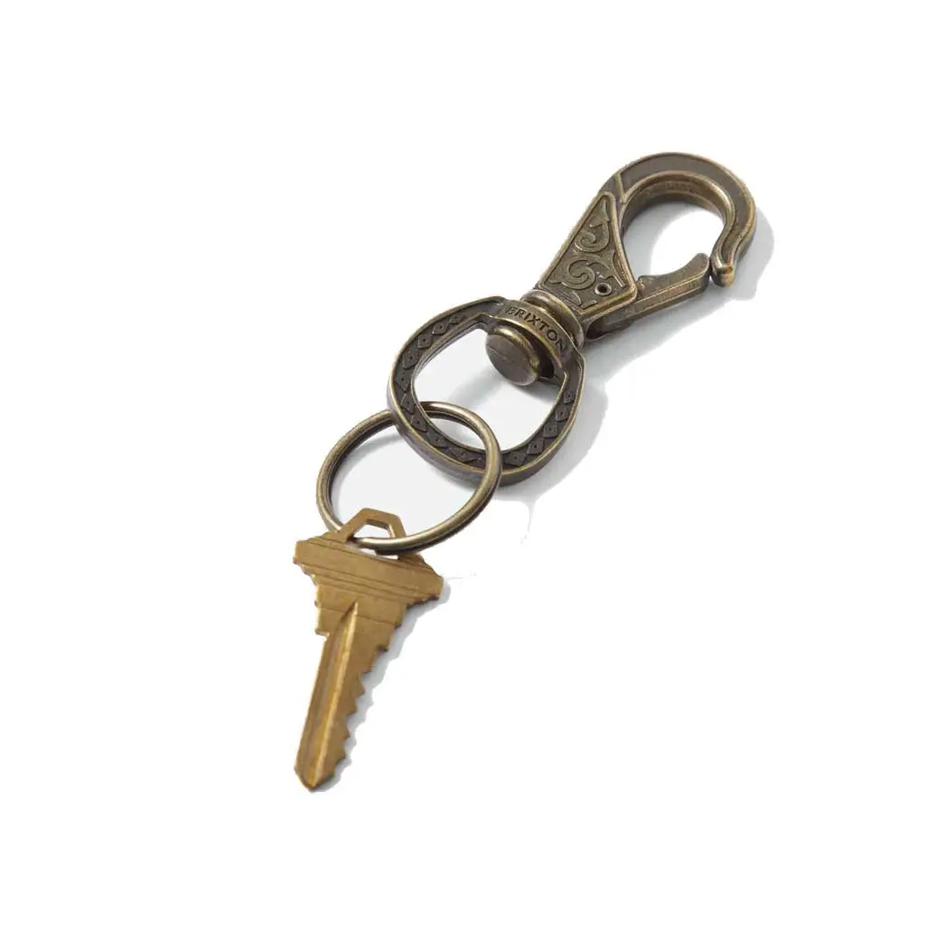 Brixton Scroll Keychain - Antique Bronze 1