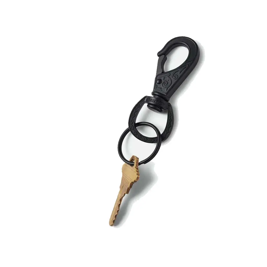 Brixton Scroll Keychain - Matte Black 1