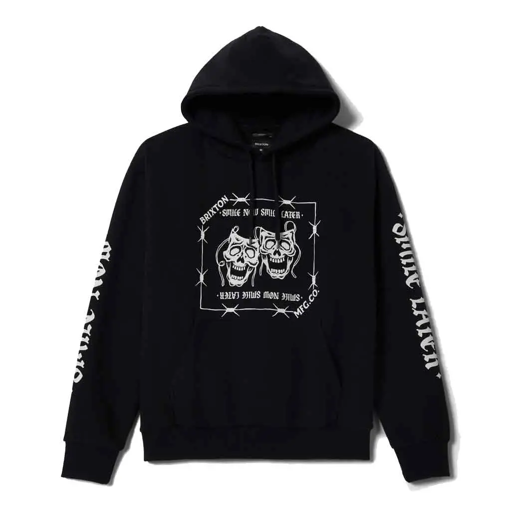 Brixton Smile Always Relaxed Hoodie - Black Worn Wash 1