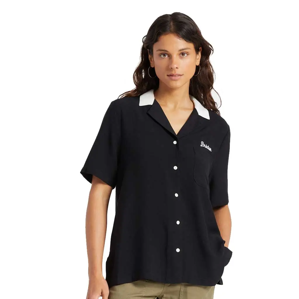 Brixton Women's Bunker Block Bf S/S Woven - Black 1
