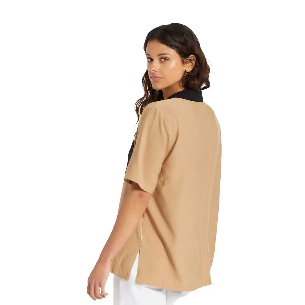 Brixton Women's Bunker Block Bf S/S Woven - Mojave 3