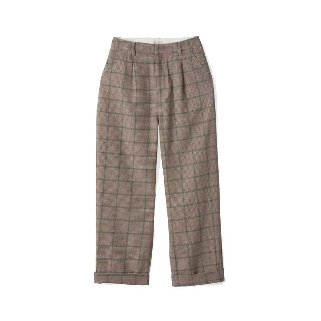 Brixton Women's Victory Trouser Pant - Sesame/Seal Brown 1