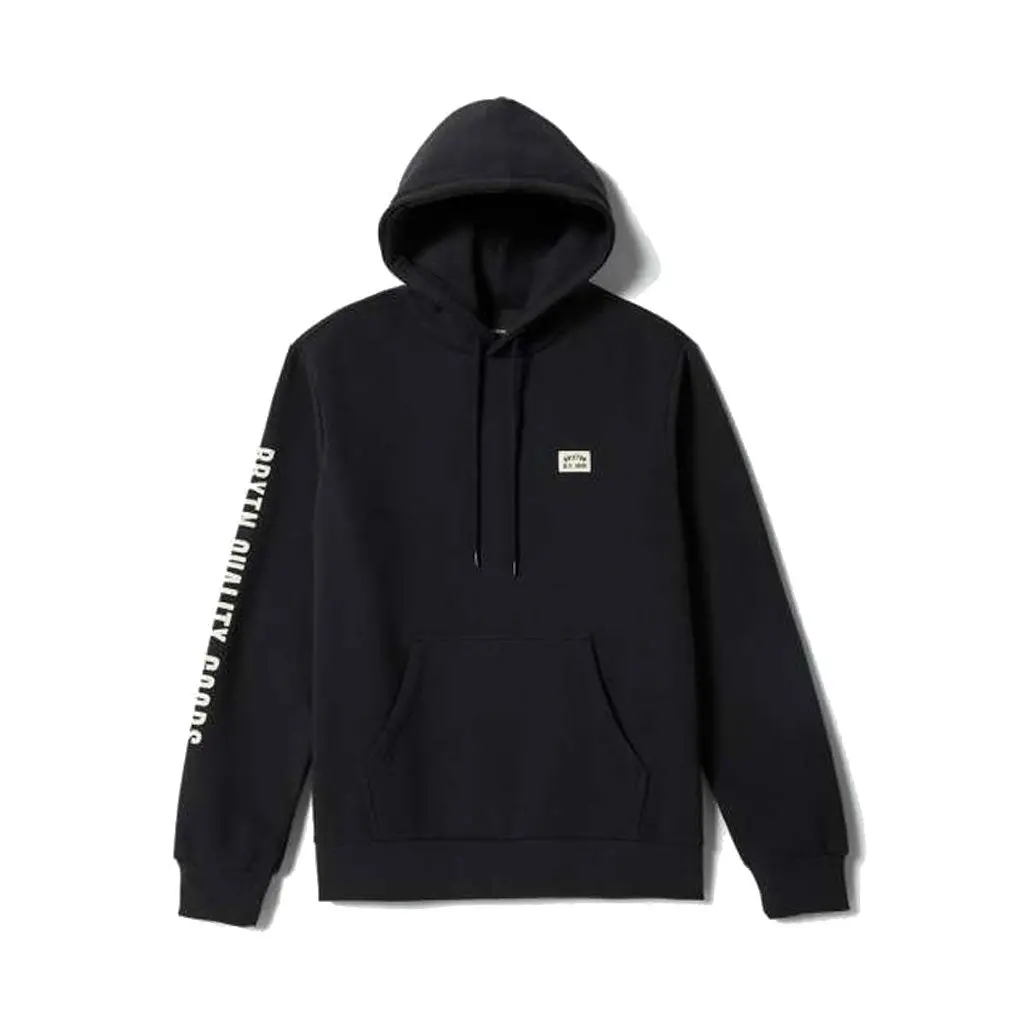 Brixton Woodburn Label Hood - Black 1