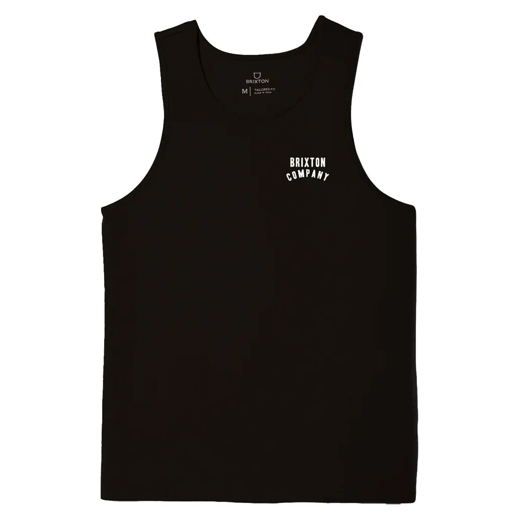 Brixton Woodburn Tank Top - Washed Black/White 1