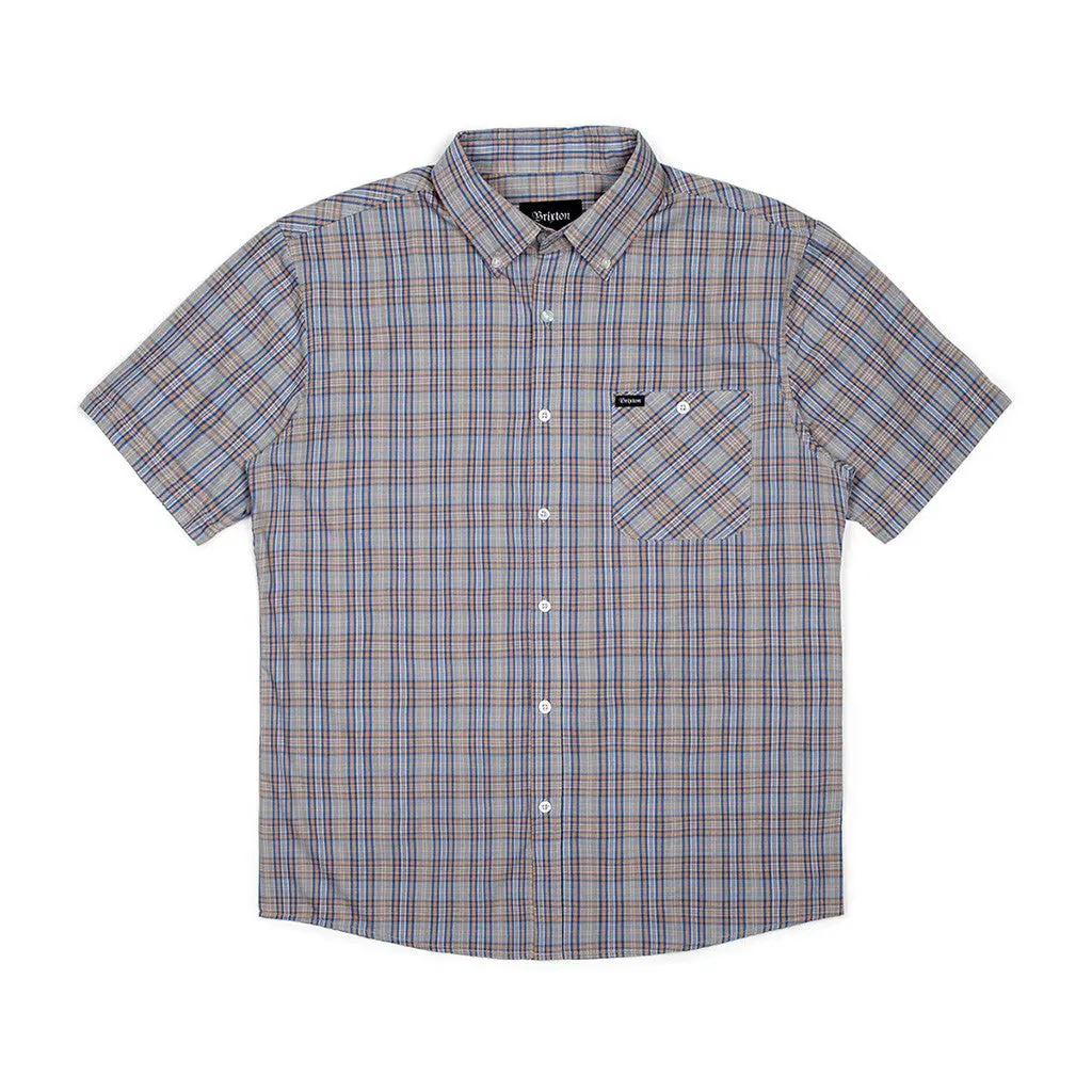 Brixton Howl S/S Woven - Steel Blue 1