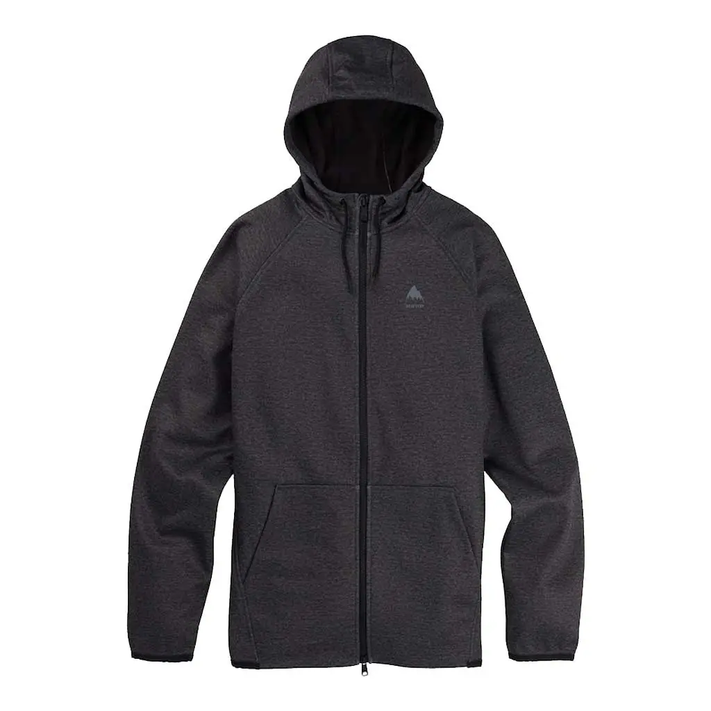 Burton 22/23 Crown Weatherproof Zip Hoodie - True Black Heather 1