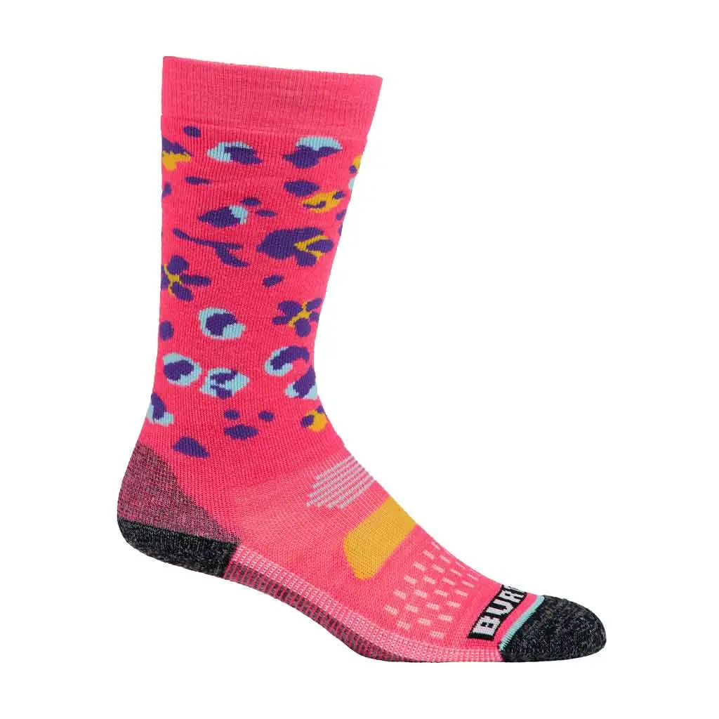 Burton 25/26 Kid's Performance Midweight Socks - Wildcat Floral 1