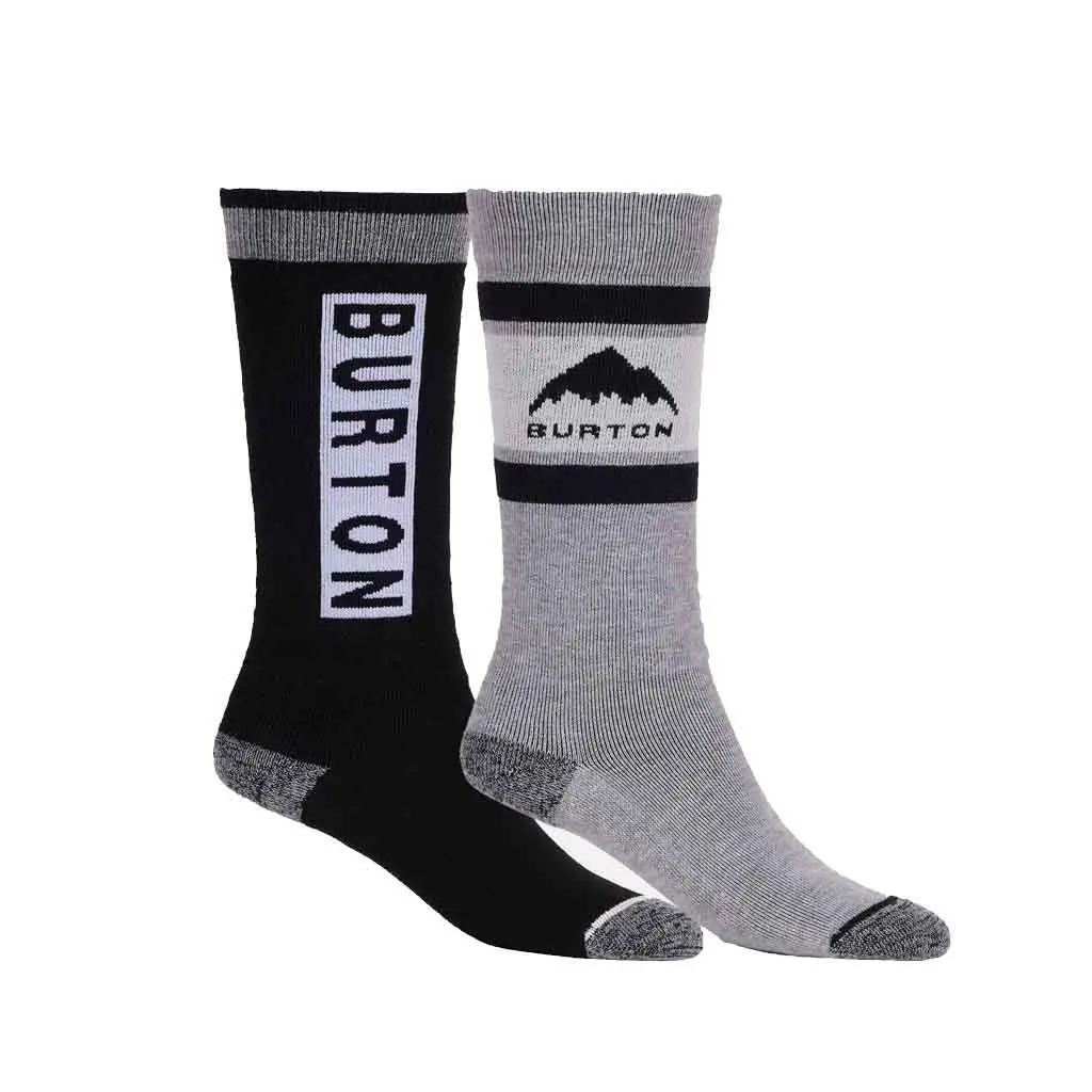 Burton 24/25 Kid's Weekend Midweight 2Pk Sock - True Black 1