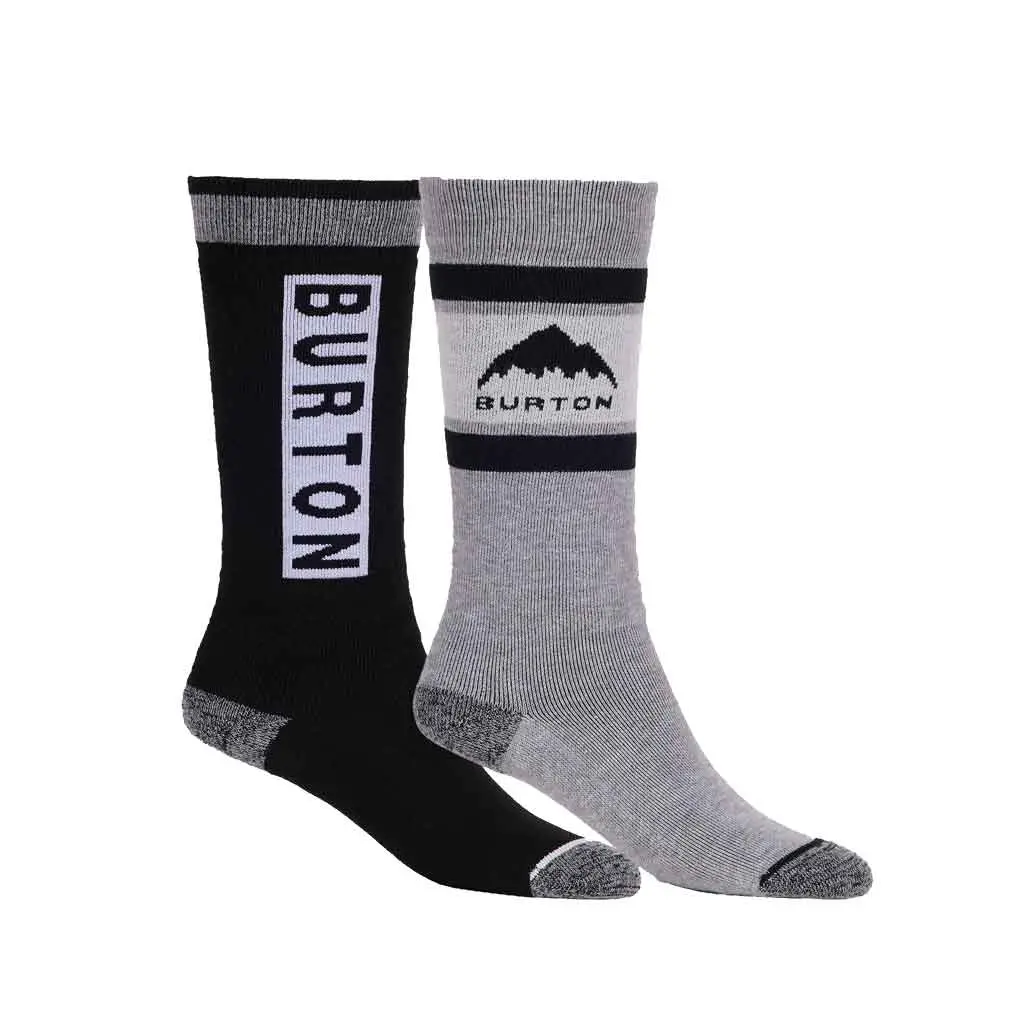 Burton 25/26 Kid's Weekend Midweight 2Pk Sock - True Black 1
