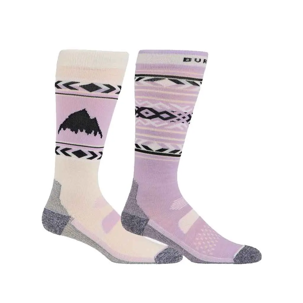 Burton 25/26 Women's Performance Lightweight 2Pk Socks - Washed Lavender 1