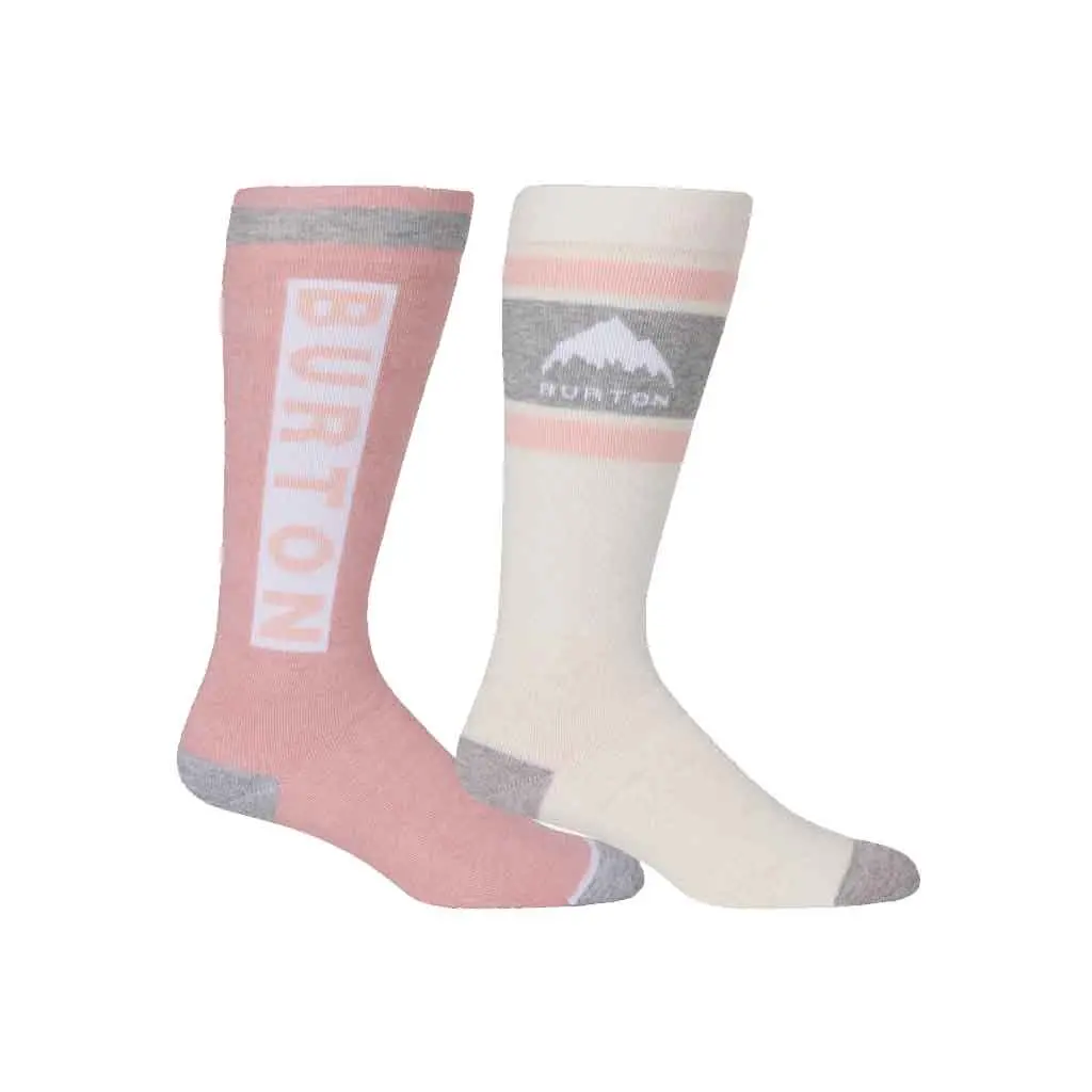Burton 24/25 Women's Weekend Midweight 2Pk Socks - Stout White 1