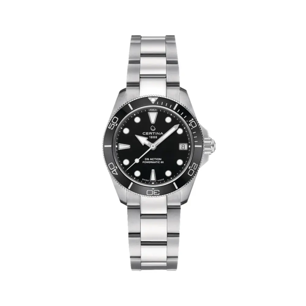 Ds Action Powermatic 80 34.5Mm - Black On Bracelet 1