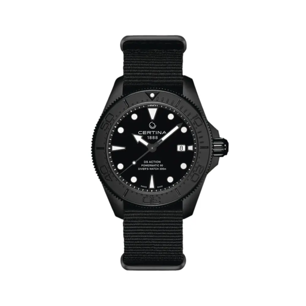 Ds Action Diver Powermatic 80 Black Pvd 43Mm - Black On Bracelet 1