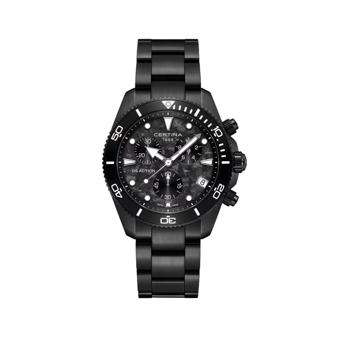 Ds Action Quartz Chrono Black Pvd 42Mm - Black On Bracelet 1