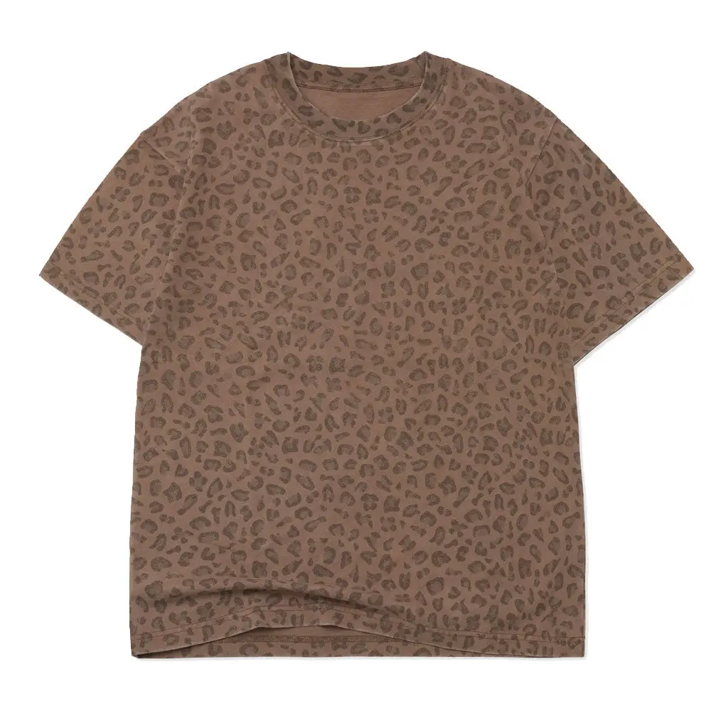 Cotton Collective 7.5Oz Oversized Box Washed S/S Tee - Vintage Leopard 1