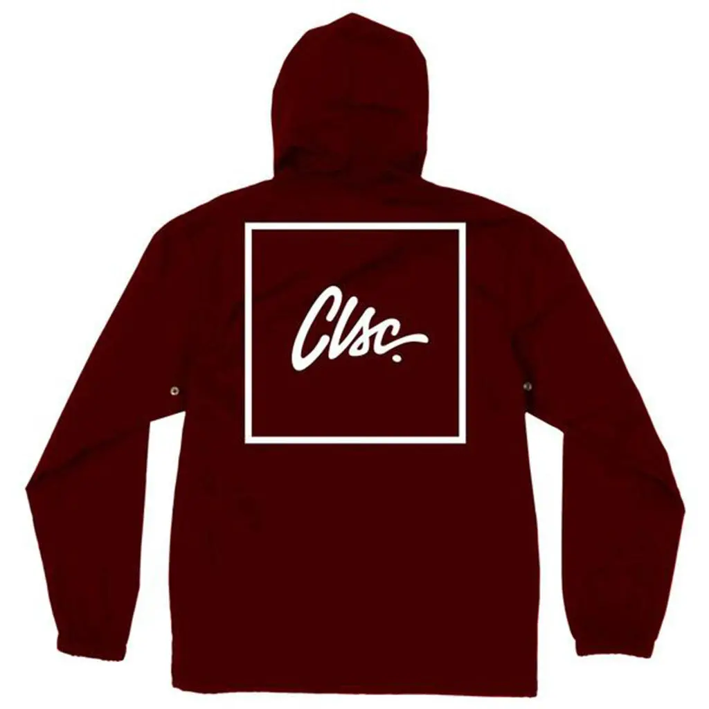 Clsc Box Hooded Coach Jacket - Burgundy 1
