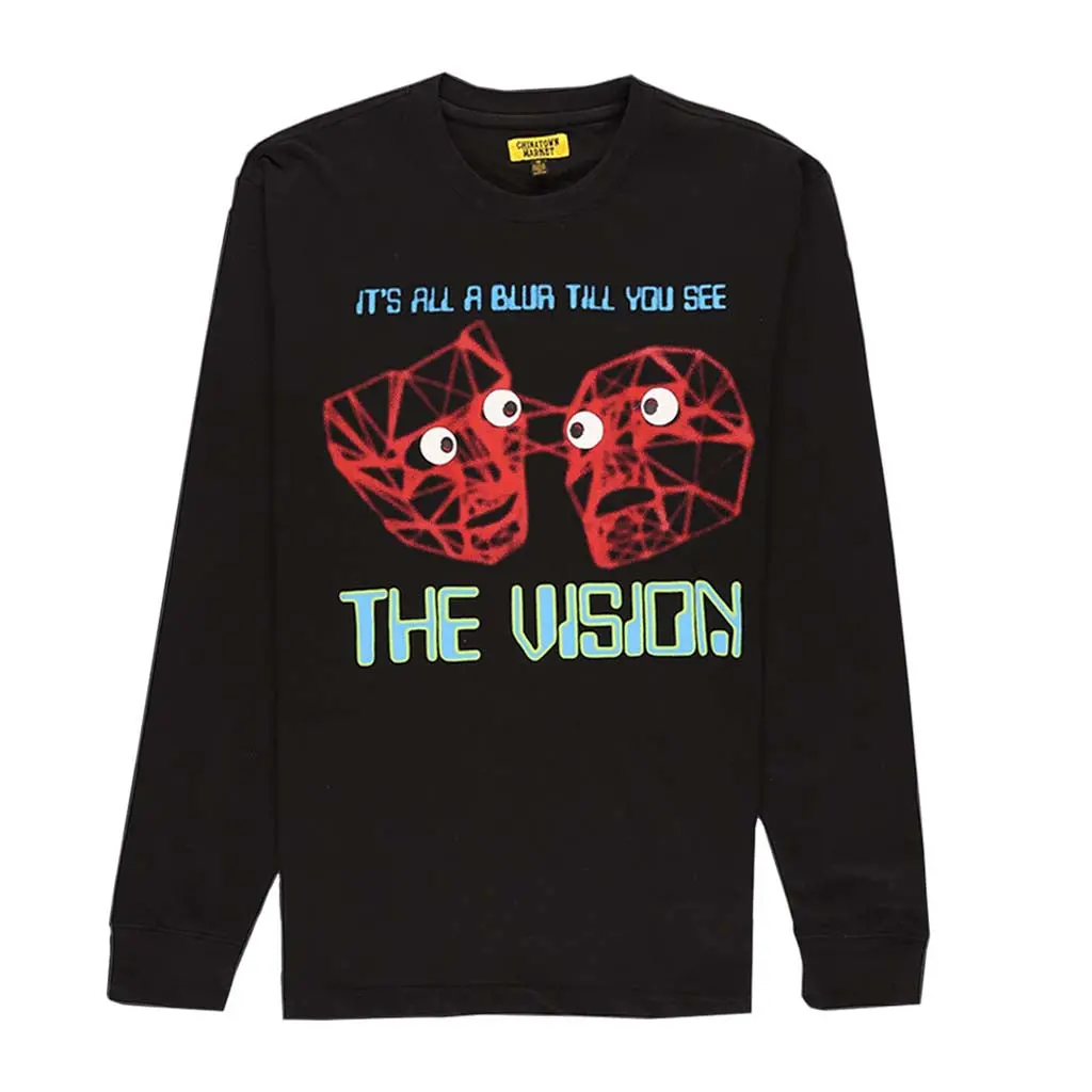 Chinatown Market Vision L/S Tee - Black 1