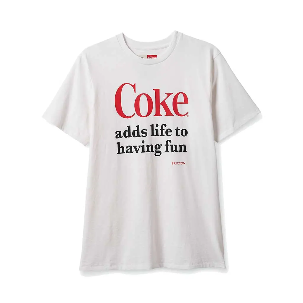 Brixton X Coca-Cola Having Fun S/S Tailored Tee - White 1