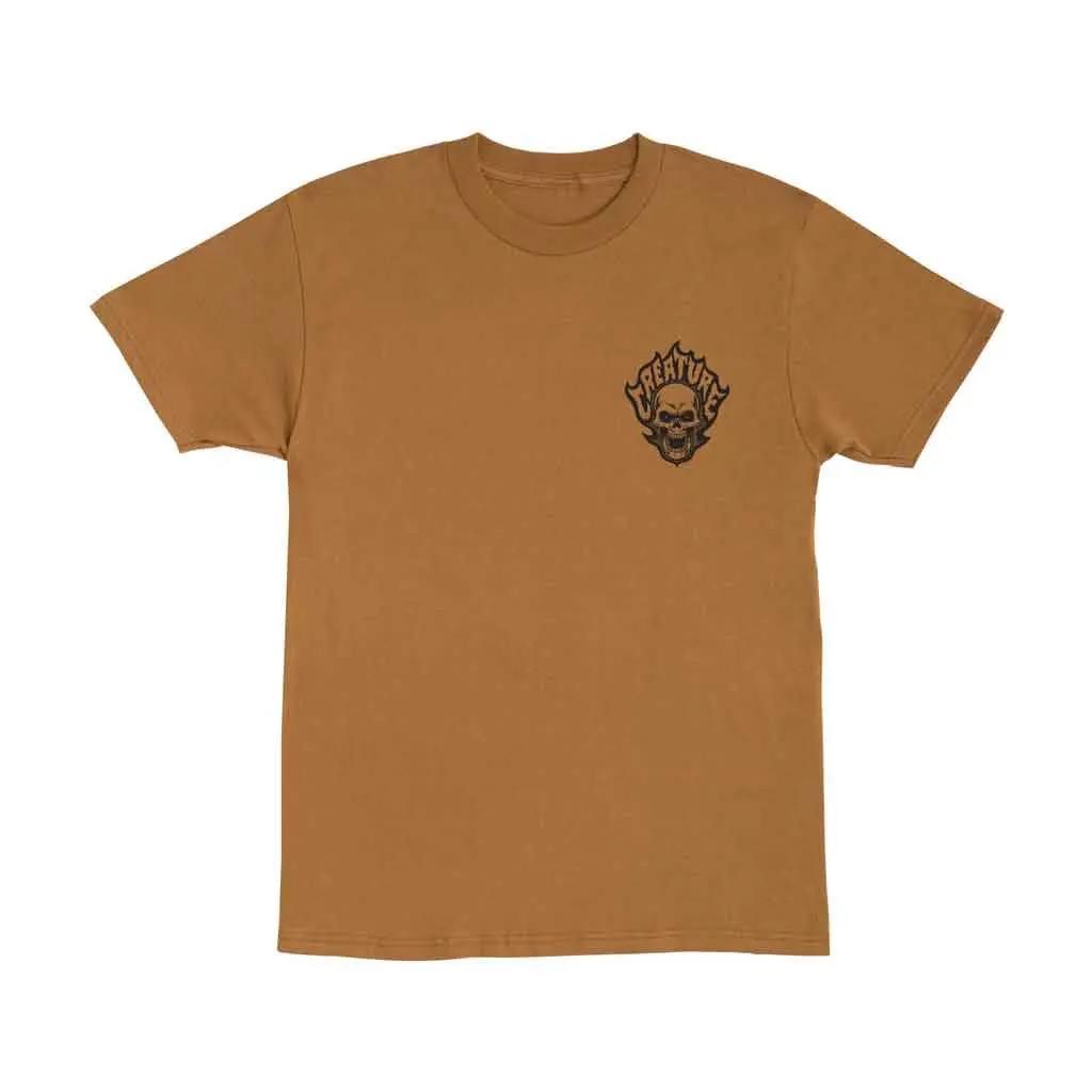 Creature Bonehead Flame S/S Tee - Brown Sugar 1