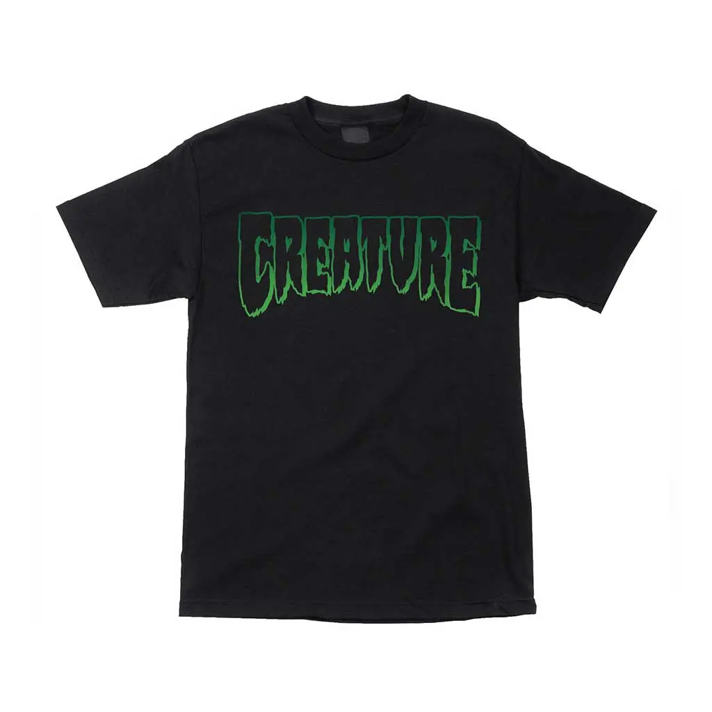Creature Logo Outline S/S Tee - Black 1