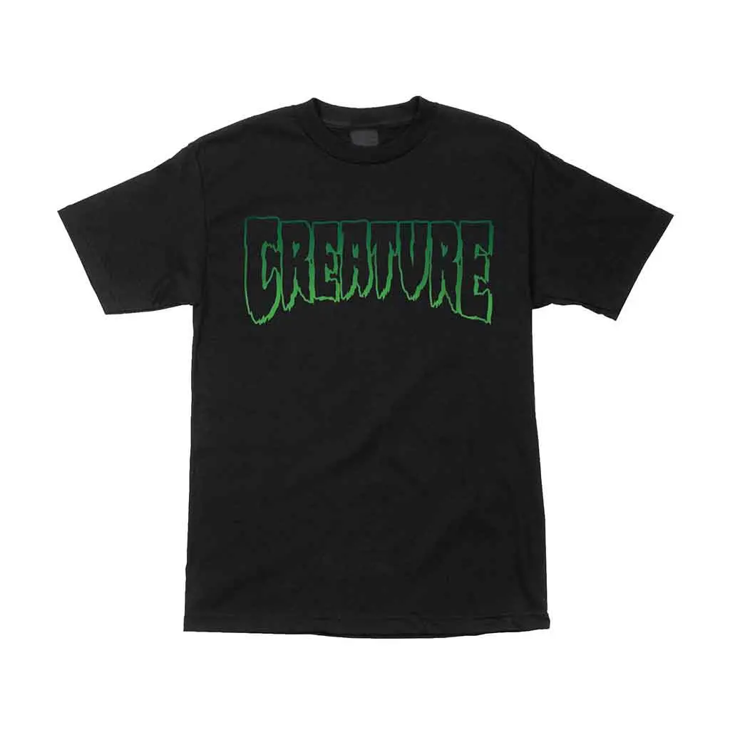 Creature Logo Outline S/S Tee - Black 1
