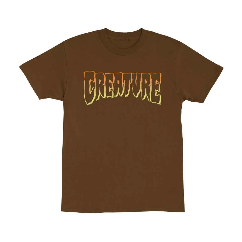 Creature Logo Outline S/S Tee - Brown 1