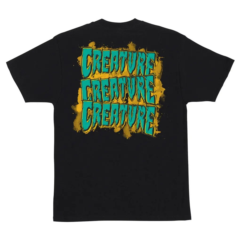 Creature Logo Spill S/S Tee - Black 1