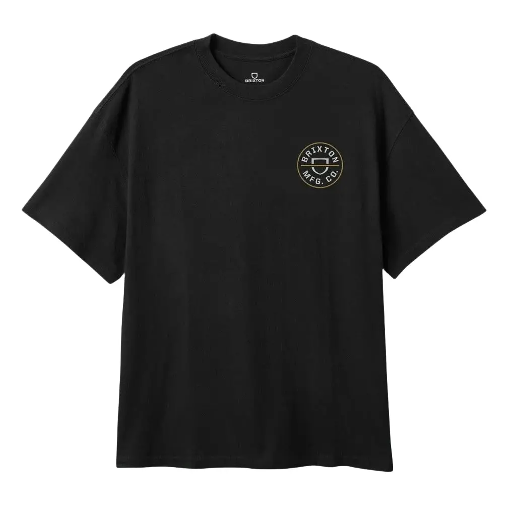 Brixton Crest Ii S/S Tee - Black/Off White/Copper 2