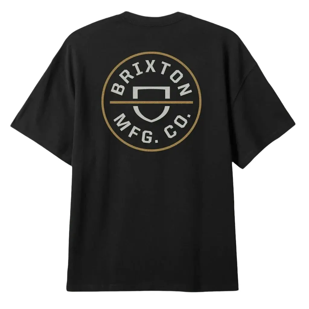 Brixton Crest Ii S/S Tee - Black/Off White/Copper 1