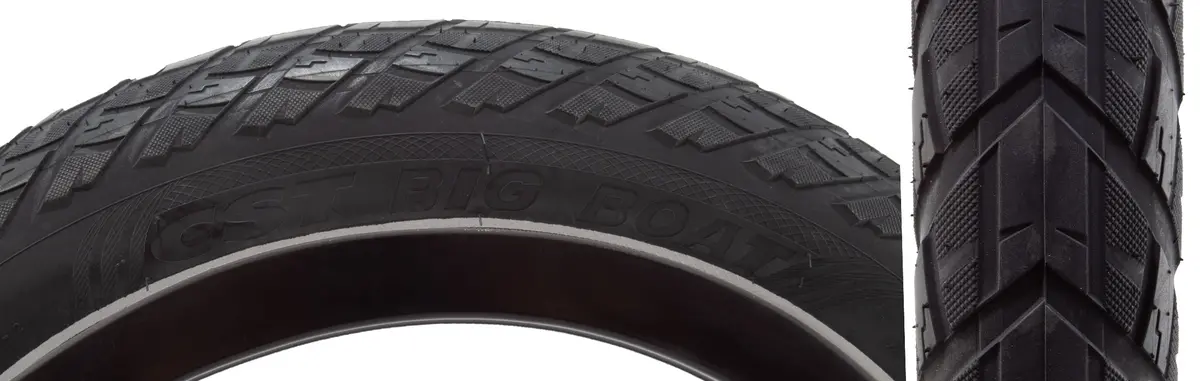 Cst Big Boat Tire - 20 X 3, Clincher, Wire, Black, Aramid, Ebike 1