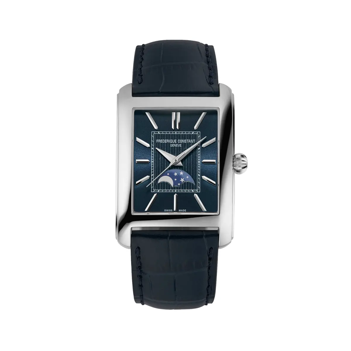 Classics Carrée Moonphase Automatic 42.3Mm - Blue On Leather Strap 1