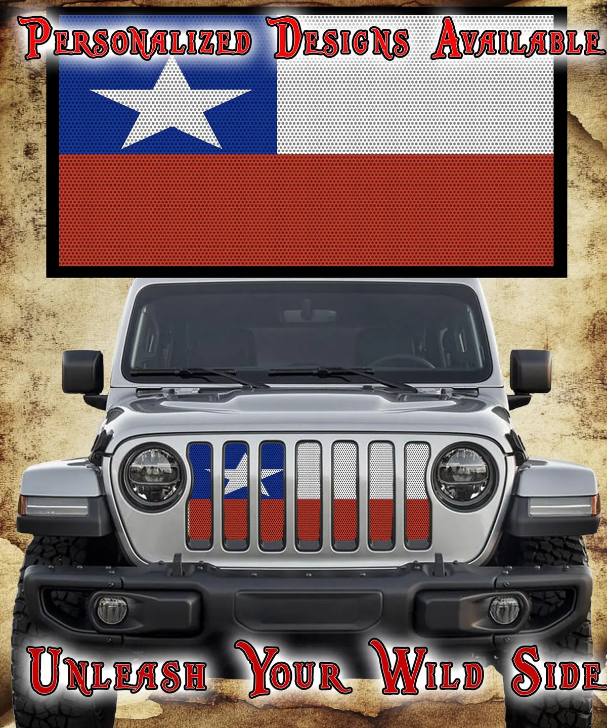 Texas Flag Grill Insert 1