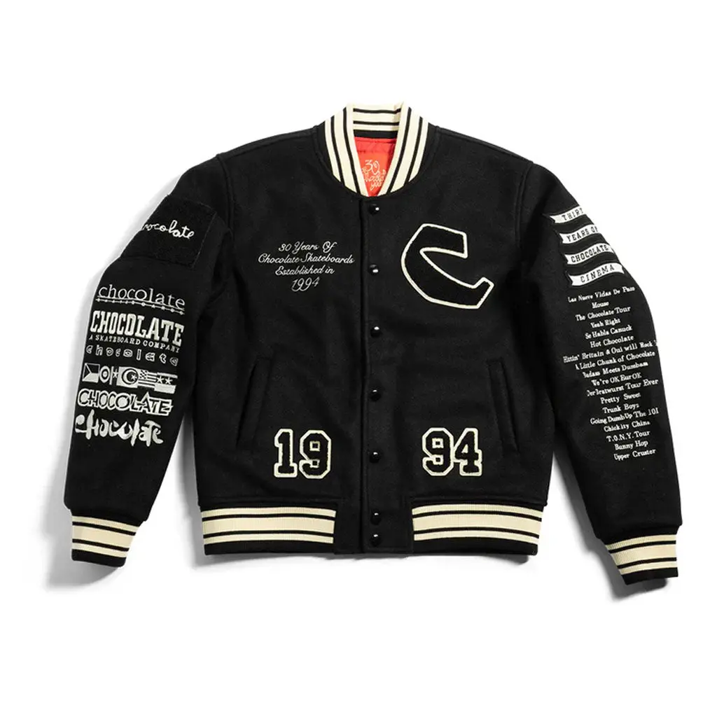 Chocolate Team Varsity Jacket - Black 1