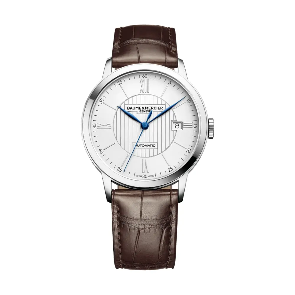 Classima 10214 Automatic 40Mm - Silver On Leather Strap 1